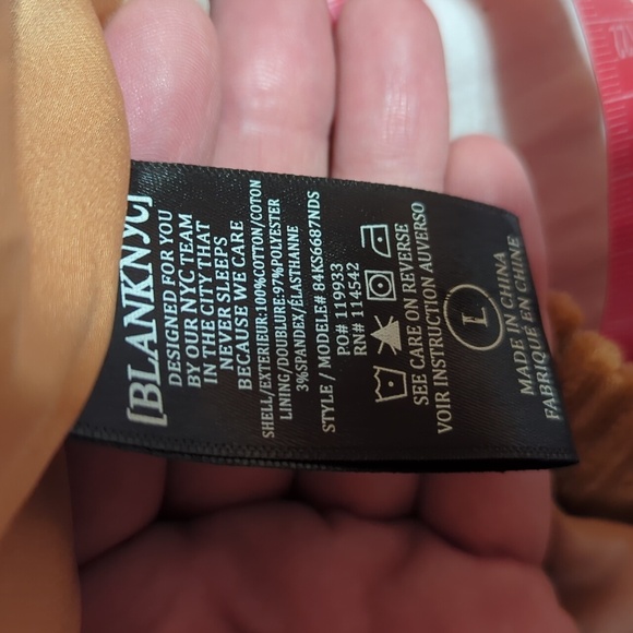 Blank NYC Corduroy Oversized Blazer In Rust Warm Brown Large NWT - Picture 13 of 14